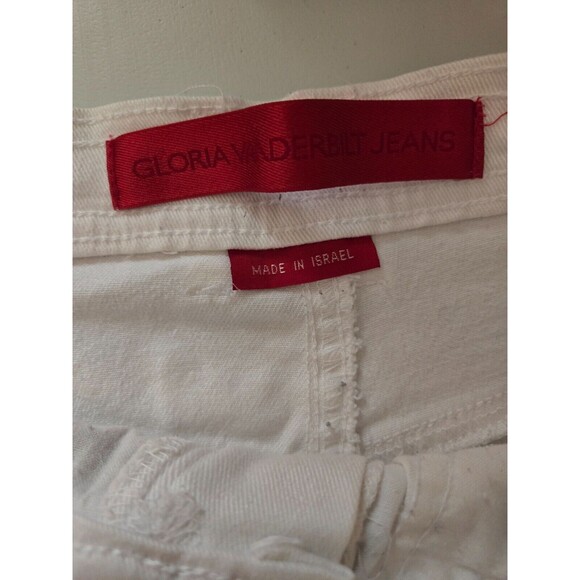 Gloria Vanderbilt Jeans Womens 10 White Denim Mid Rise - Picture 3 of 10